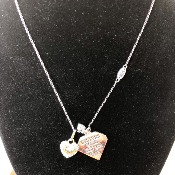 Juicy Couture Jewelry - Preloved Cute Juicy Couture Double Charm Necklace!
